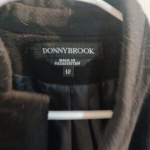 Donnybrook Black Pea Coat - Women’s Classic Wool-Blend Jacket